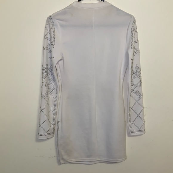 White Embellished Party Dress - Picture 3 of 3